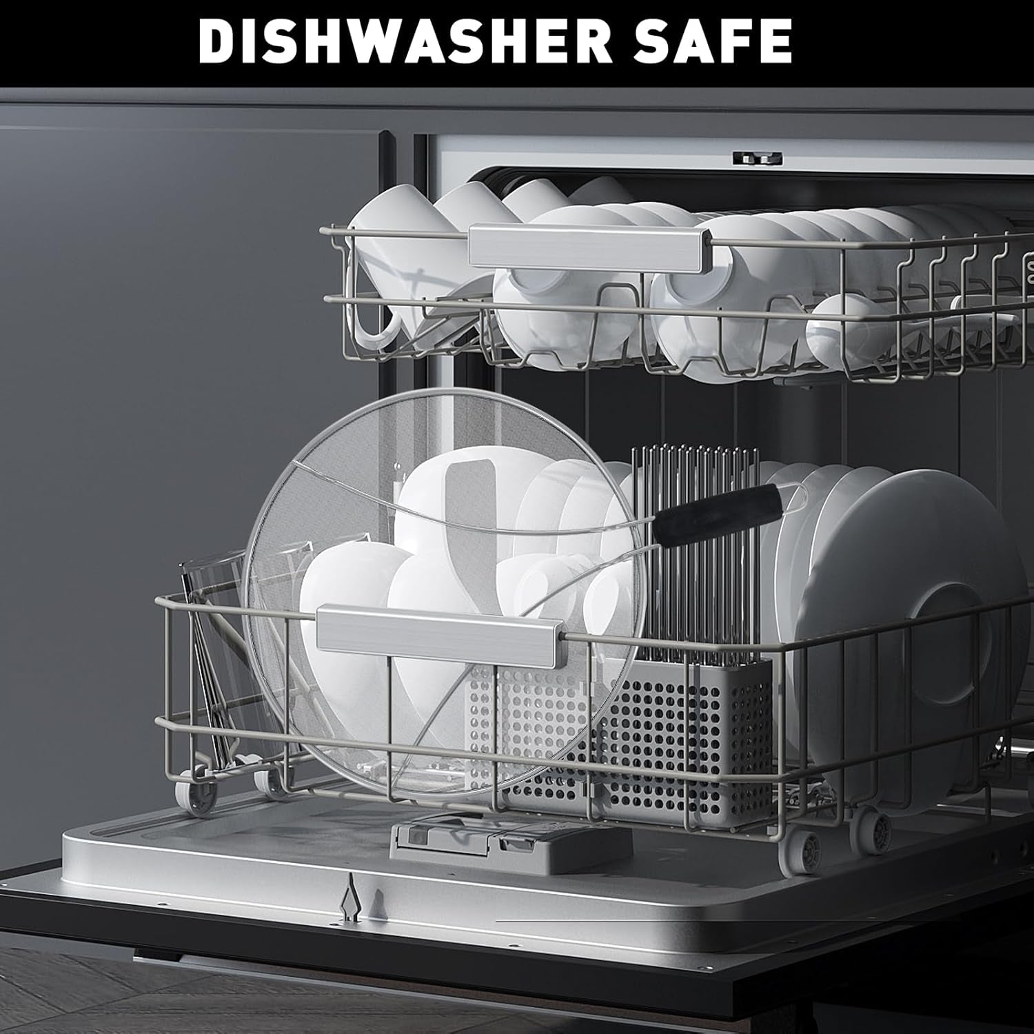 Grease Splatter Screen, 11 Inches. Oil Splatter Screens for Frying Pan Shields. Hot Oil Splash Guard, Prevent and Protects Skin from Burns