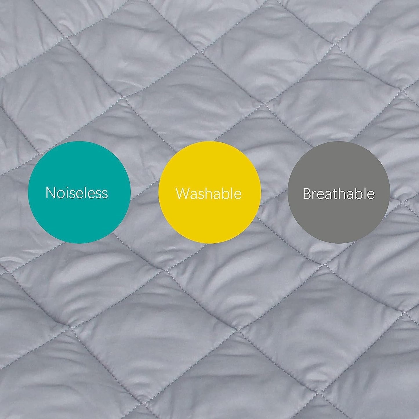 Sheet for Regalo My Cot Portable Toddler Bed, Joovy Travel Cot (Sheet Only, Bed Not Included), Soft Padded Cover, Grey, 47''X47''