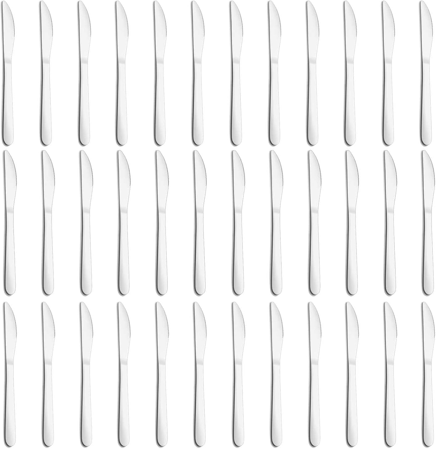 36-Piece Butter Knives, Dinner Knife Set (9 Inches), Food Grade Stainless Steel Table Knife, Knives Silverware for Home/Restaurant/Kitchen, Dishwasher Safe & Mirror Polished