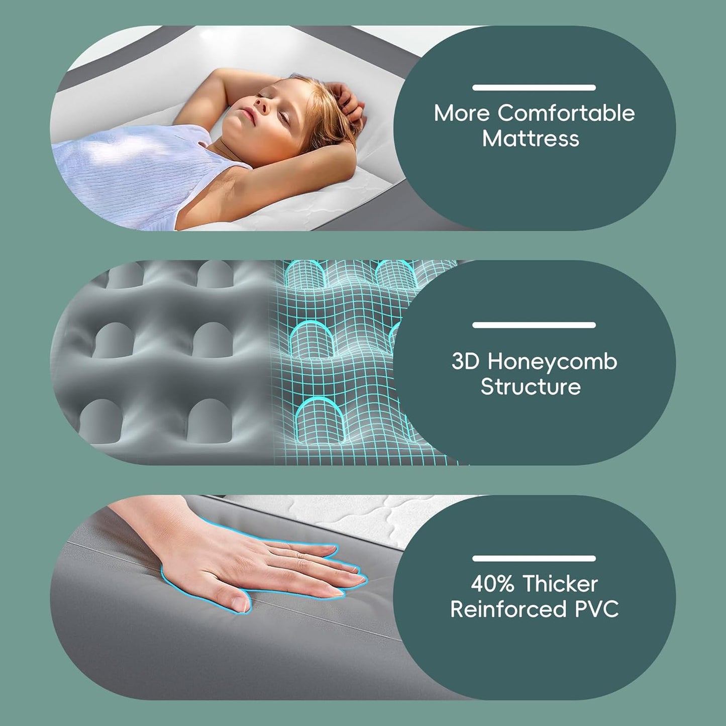 Portable Inflatable Toddler Travel Bed with Soft Sheet and Safety Bumpers, Ideal for Home and Travel Use, Includes Pump and Carry Bag