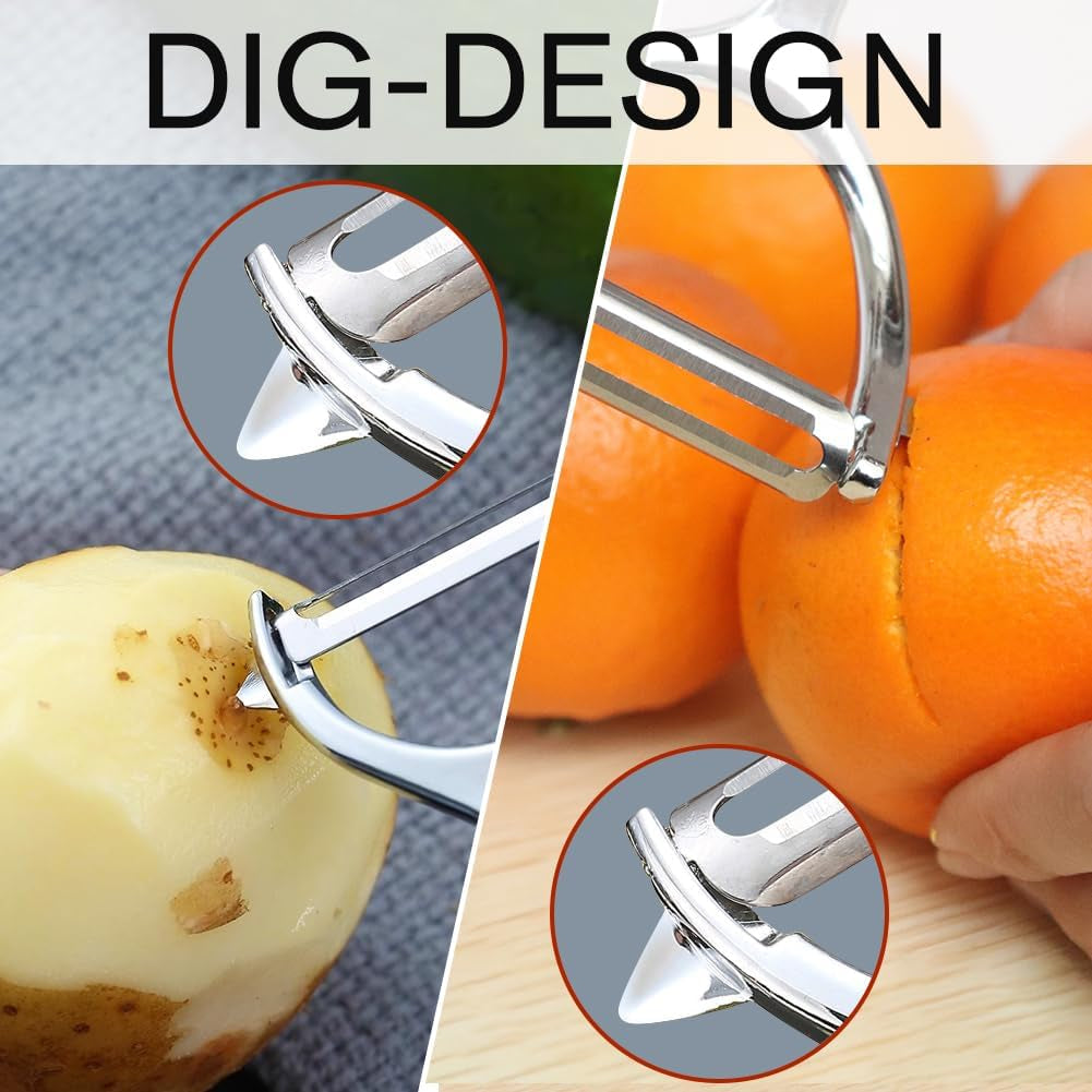Vegetable Peelers for Kitchen, Y Shaped Peeler for Vegetables, Fruits, Potatoes with Ergonomic Grip, 1 Pack