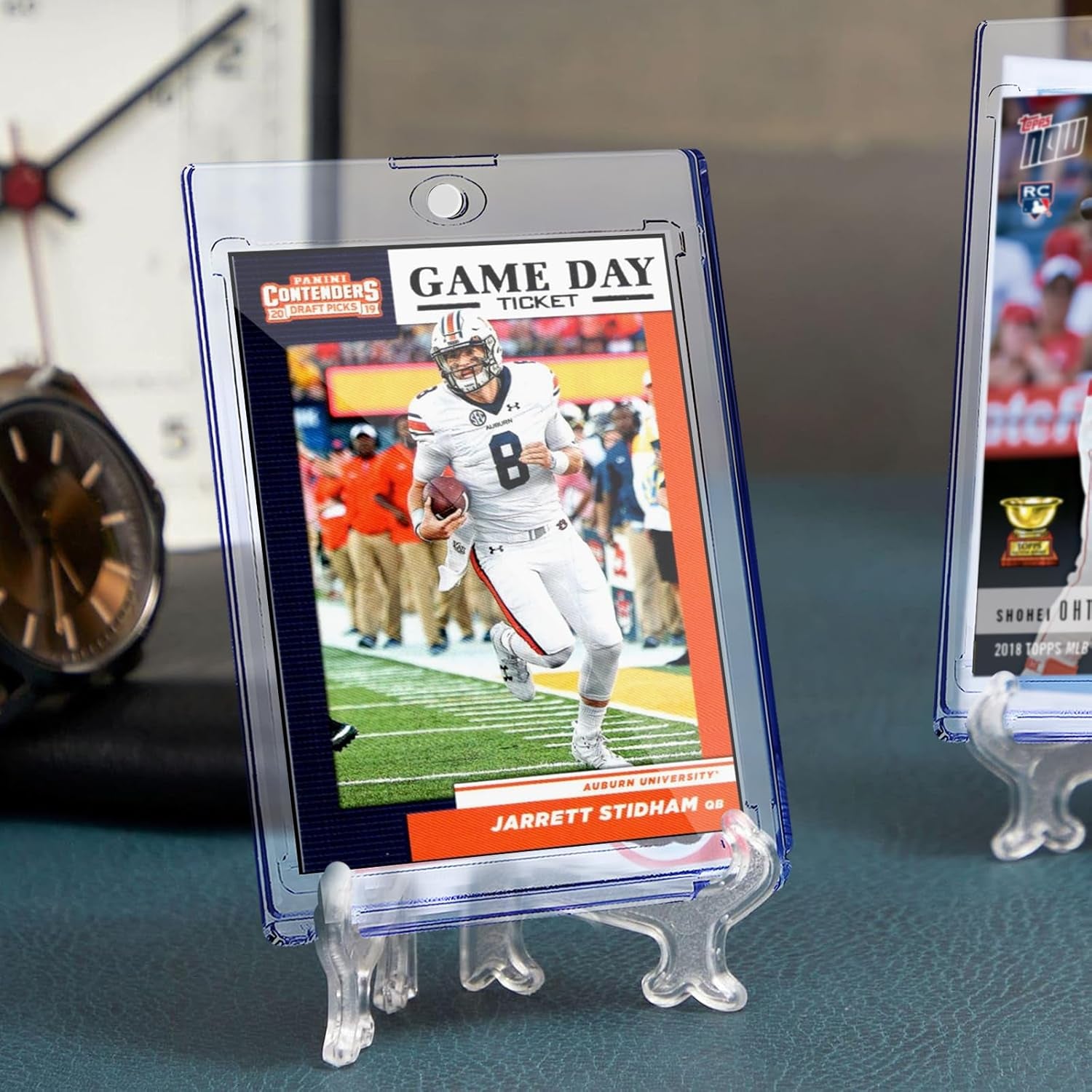 200Ct Magnetic Card Holder for Trading Cards,35Pt One Touch Card Holder,Uv Protectors Hard Plastic,Display Card Case,Baseball Cards Holder for Sports,Football,Game,Mtg (200 Pack)