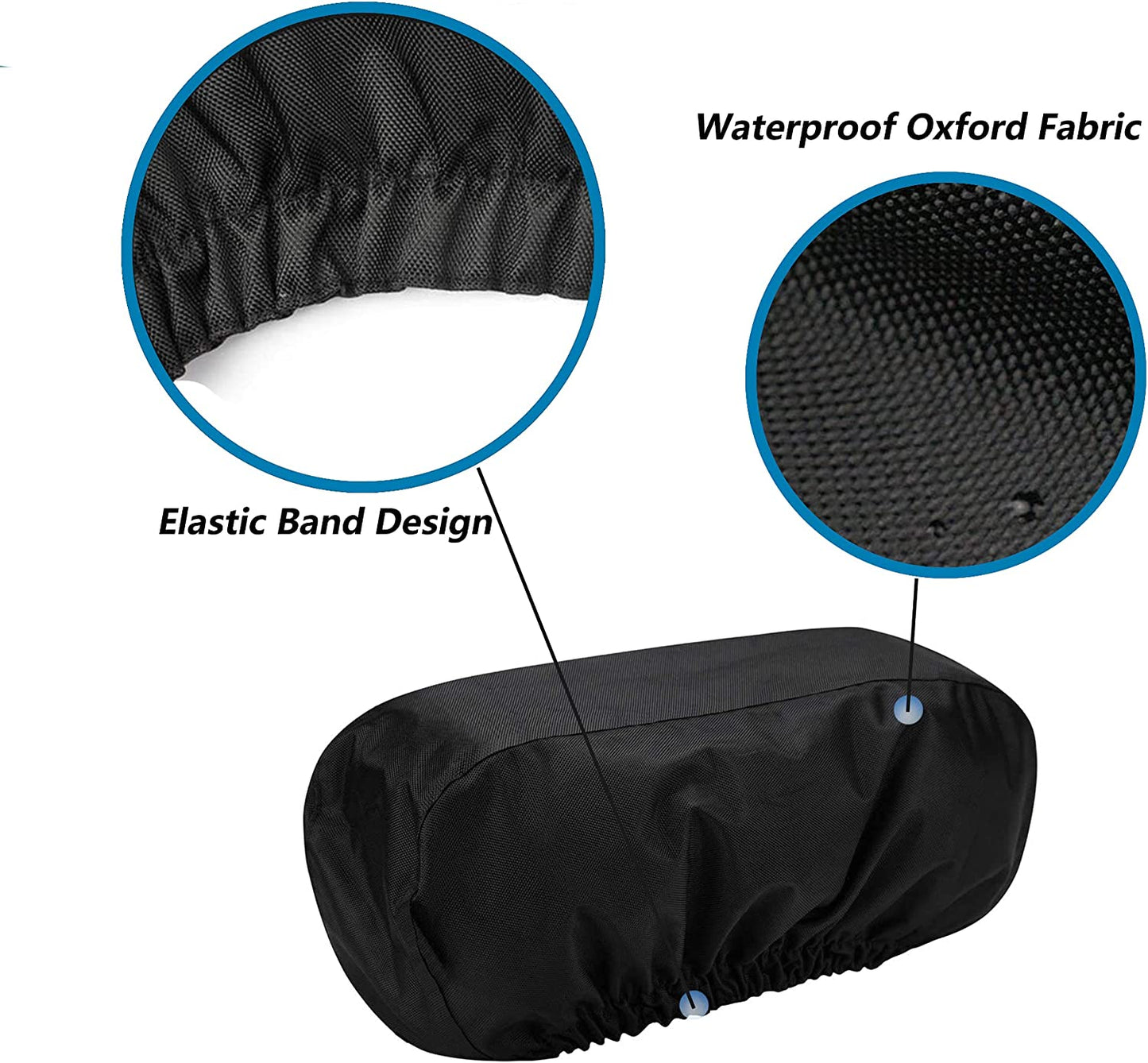 Winch Cover Waterproof Winch Dust Cover Heavy Duty Winch Protection Cover for Electric Winches 8500-17500 Lbs, Black