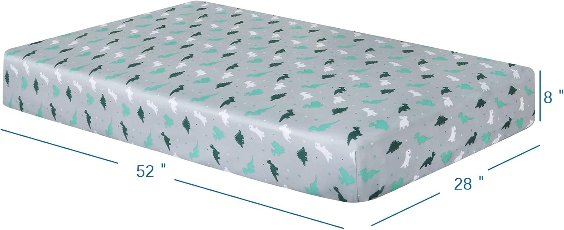 2-Piece Toddler Sheet Set Microfiber, Toddler Bedding Set Includes Crib Sheets Set and Envelope Pillowcase, Silky Soft, Breathable and Lightweight, Dinosaur