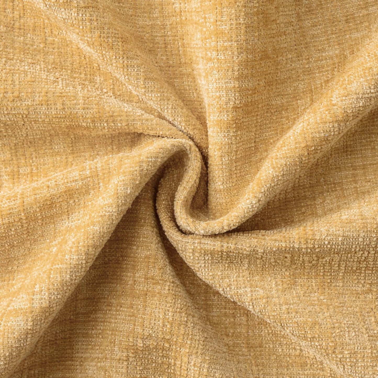 Pack of 2 Couch Throw Pillow Covers 18X18 Inch Soft Beige Yellow Chenille Pillow Covers for Sofa Living Room Solid Dyed Pillow Cases