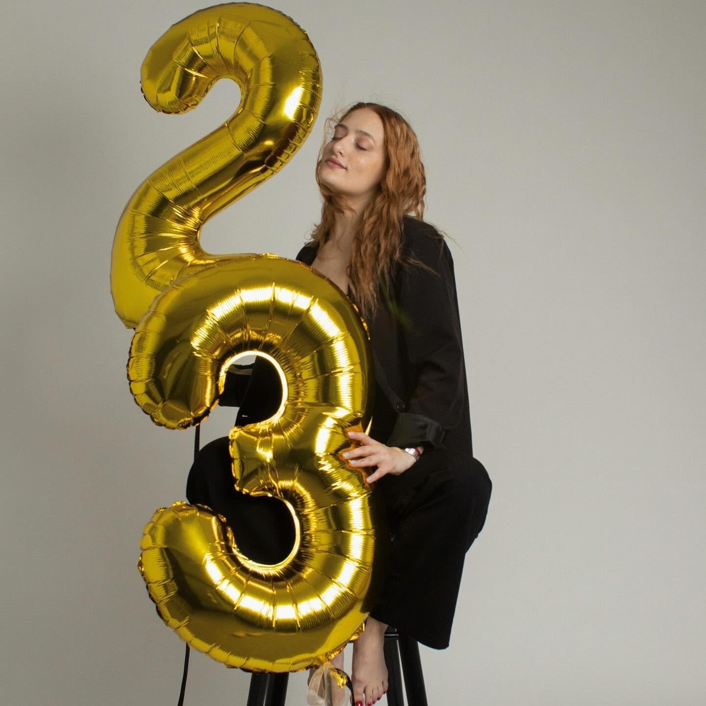 1 Balloon - Gold Birthday Number Balloons, 40 Inch Large Foil Balloons for Men Women Boys Girls Gold Themed Birthday Decorations