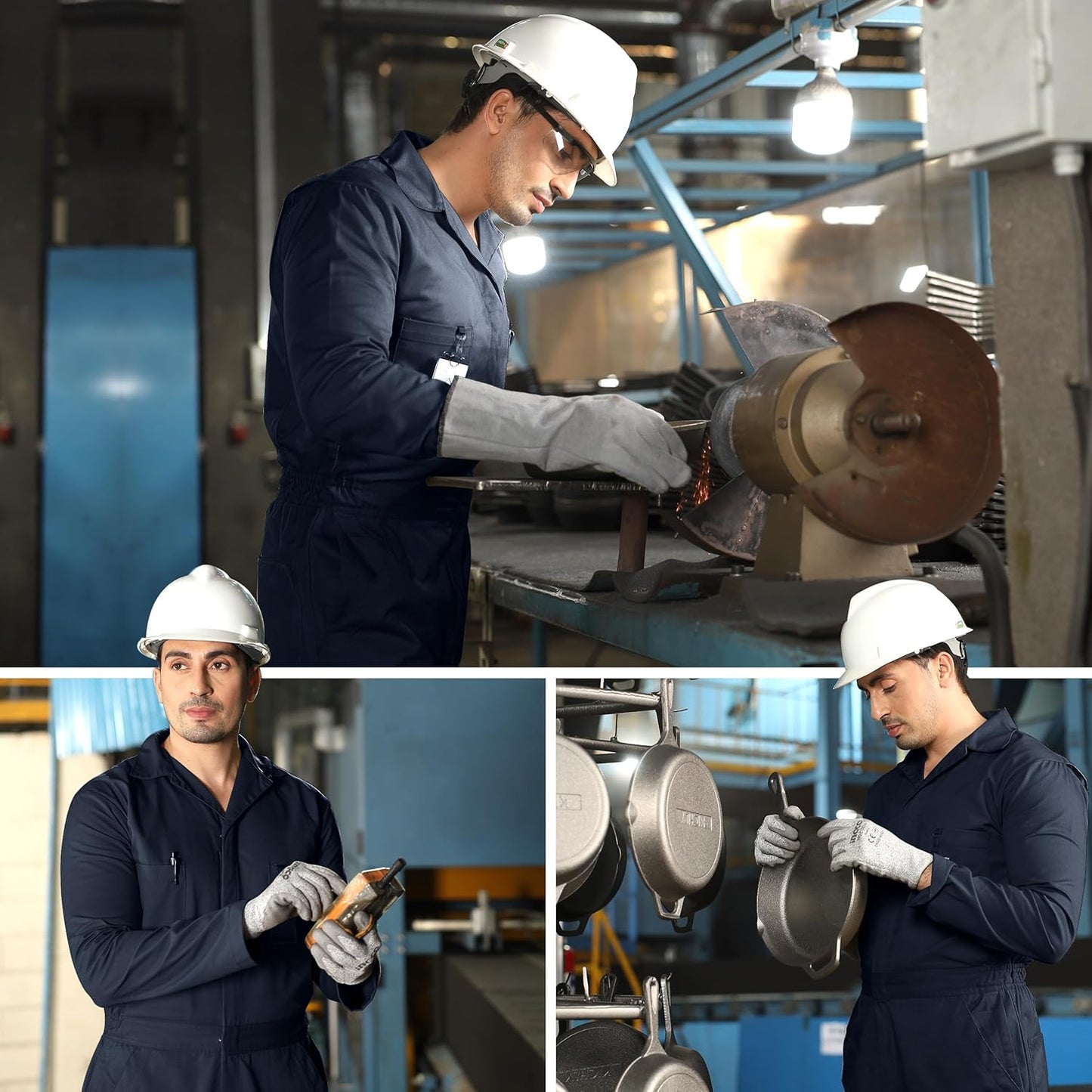 Men’S Twill Long Sleeve Coverall Utility Work Wear
