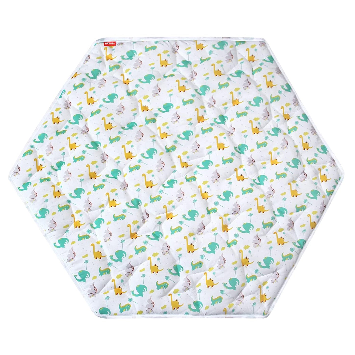 Hexagon Playpen Mat, Dinosaur Print Baby Playmat Kids Tent Mat Hexagon Rug Mat Suitable for Regalo My Play Portable Play Yard Six Pannel Playpen