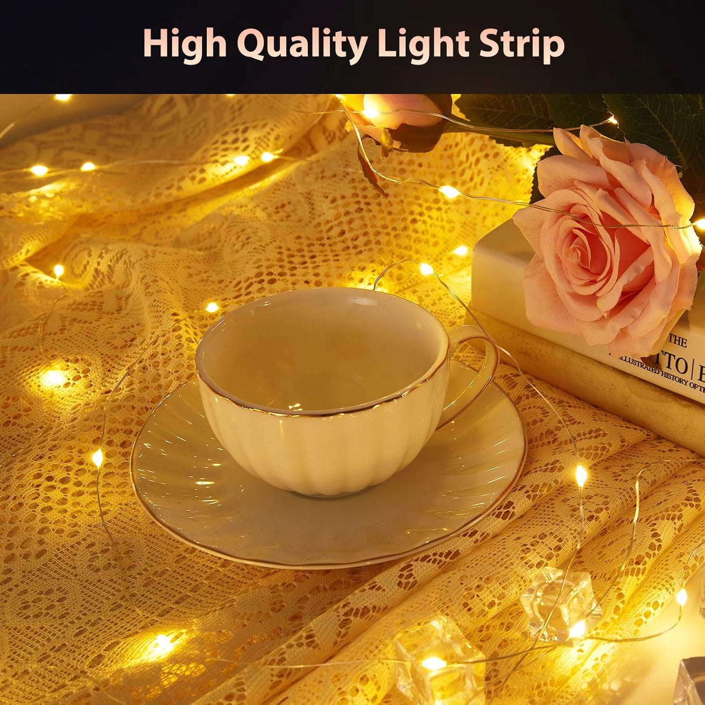 1 Pack Warm White & Multi-Color Battery Operated String Lights, 5M/16.4Ft. 50 Leds Remote Control Timer 12 Modes Optional Twinkle Battery Powered Fairy Lights Sliver Wire Firefly Lights