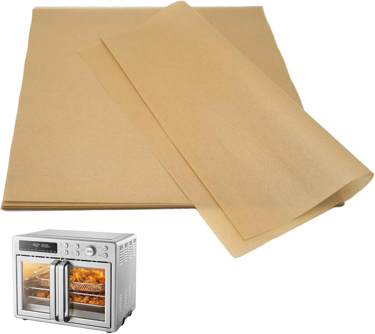 Air Fryer Liners for Midea Flexify French Door Toaster Oven Air Fryer Combo, 100Pcs Disposable Parchment Paper