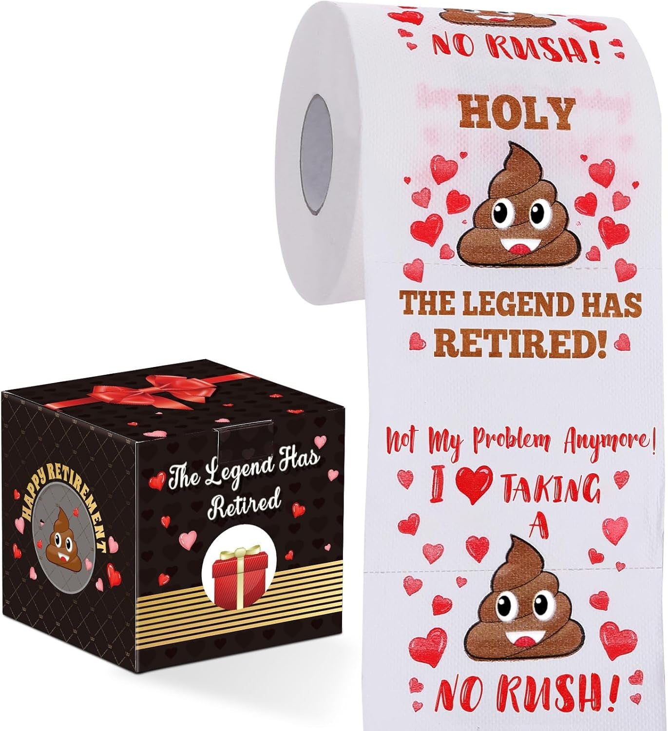 Funny & Unique Retirement Gifts for Women Men - Retirement Toilet Roll Paper - Perfect Retired Gift Ideas, Retirement Party Decorations Supplies for Him Her Male Female Friends Coworker Guy Family