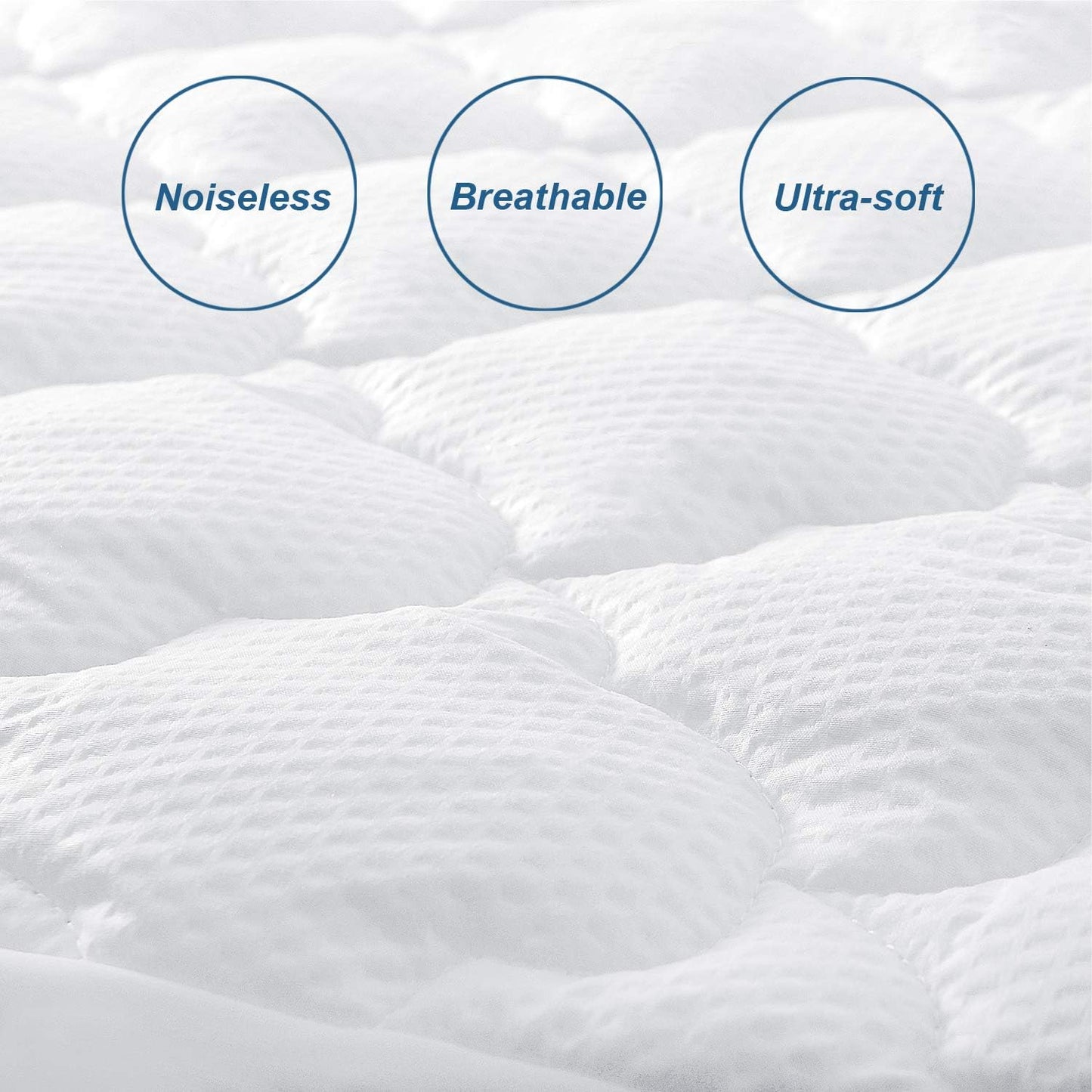Queen Mattress Pad Thick Quilted Mattress Topper, Air Mattress Cover, Super Soft Breathable and Noiseless down Alternative Fiber Extra Thick Mattress Pad with Deep Pocket Fits up to 23 Inch Mattress