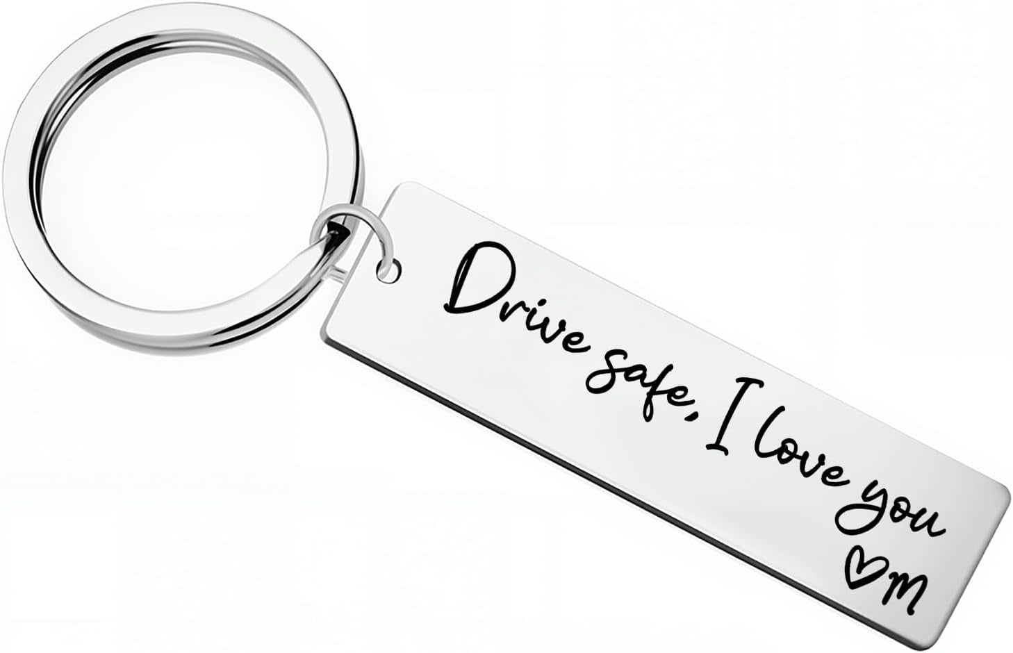Drive Safe I Love You with Initial Customizable Laser Engraving Key Chain Gift for Him Valentine Wedding Personalized Gifts