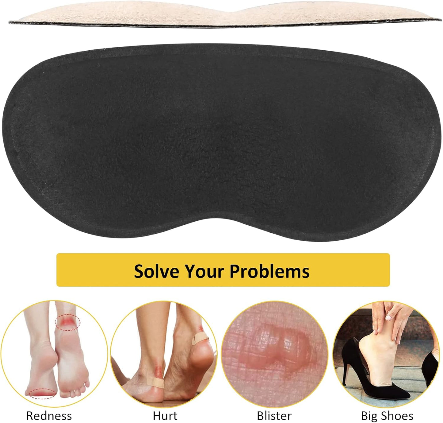 Heel Inserts for Women, 6 Pairs Heel Pads and 2 Pairs Metatarsal Pads Women, Ball of Foot Cushions for Women All Day Pain Relief, Heel Cushion Heel Grips Shoes Too Big Inserts