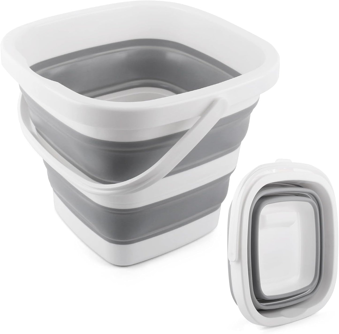 Car Wash Bucket 5L, Collapsible Bucket for Cleaning Supplies, Folding Mop Buckets Water Storage Containers for Camping Gardening Finishing Beach Outdoor RV Sink Wash Basin Ice Tub Swamp Emergency Prep