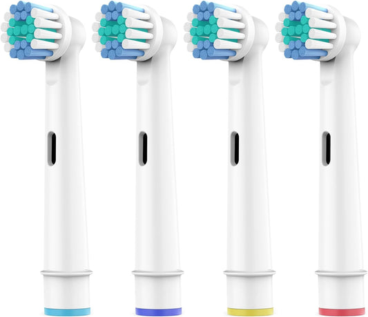 Toothbrush Heads for Oral B, 4 Pack Professional Electric Toothbrush Replacement Heads Medium Soft Dupont Bristles Replacement Toothbrush Heads Precision Clean Brush Heads Refills