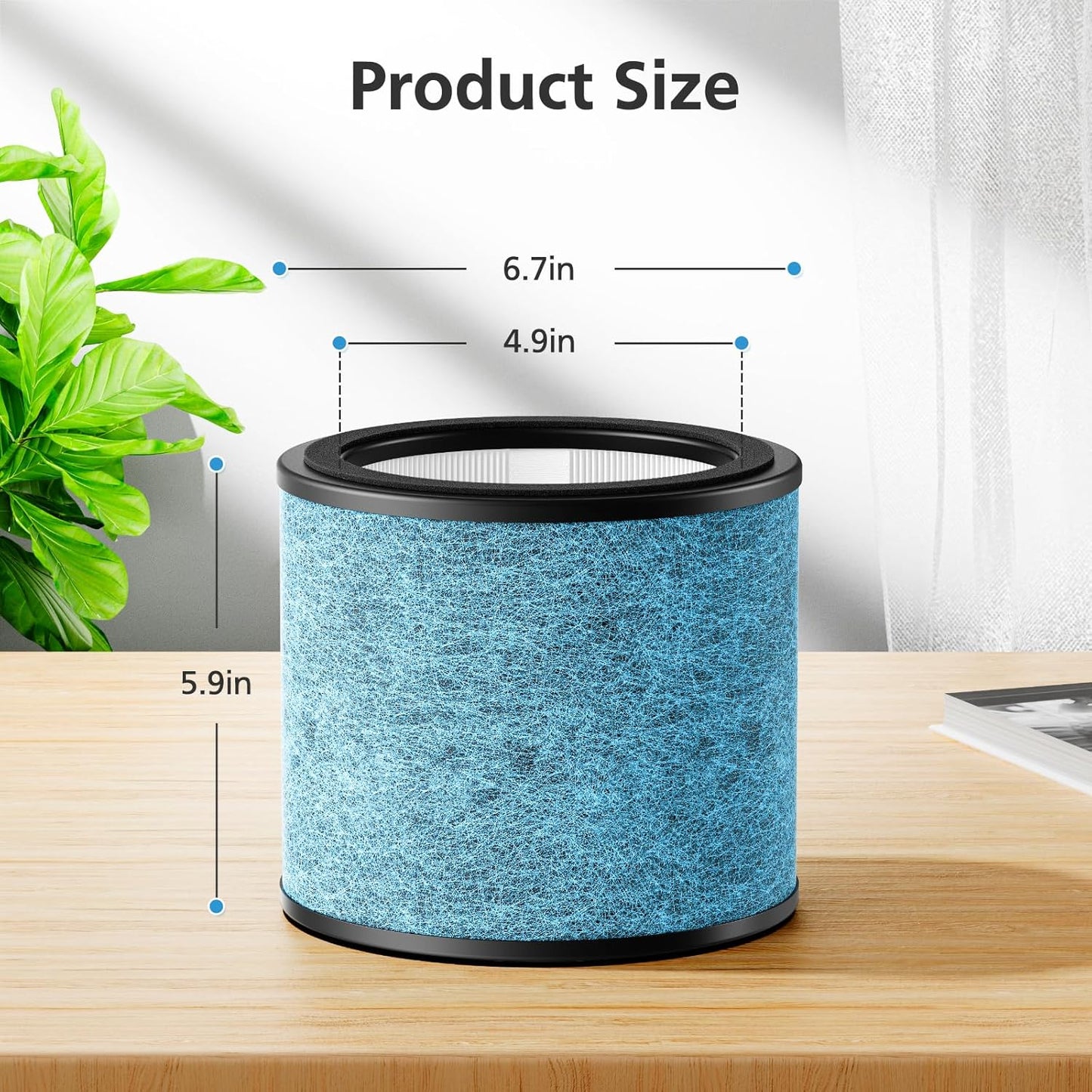 HP072 Replacement Filter for Shark Neverchange Compact Pro Air Purifier - Advanced HEPA Filtration for Pet Dander, Dust, Smoke, and Allergens, Coverage up to 250 Sq. Ft.