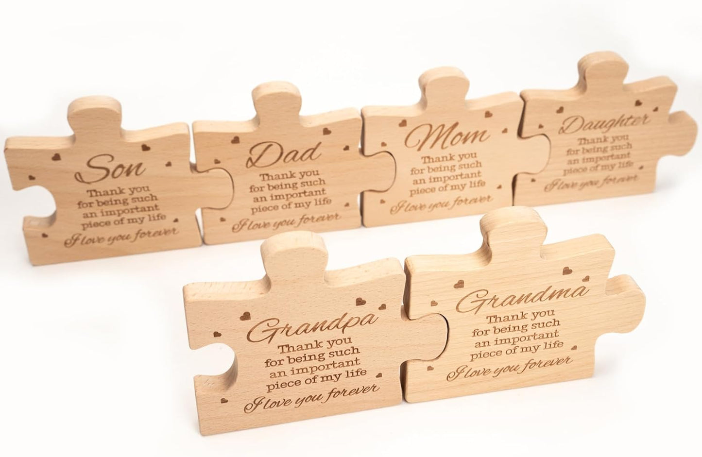 Mom Puzzle Piece Gift, Mothers Day Puzzle Block Solid Natural Wooden Engraved Gifts for Mom, Best Presents for Moms, Best Mom Ever Gifts, Mothers Day Decor for Mother'S Day, Birth Day, Chritsmas