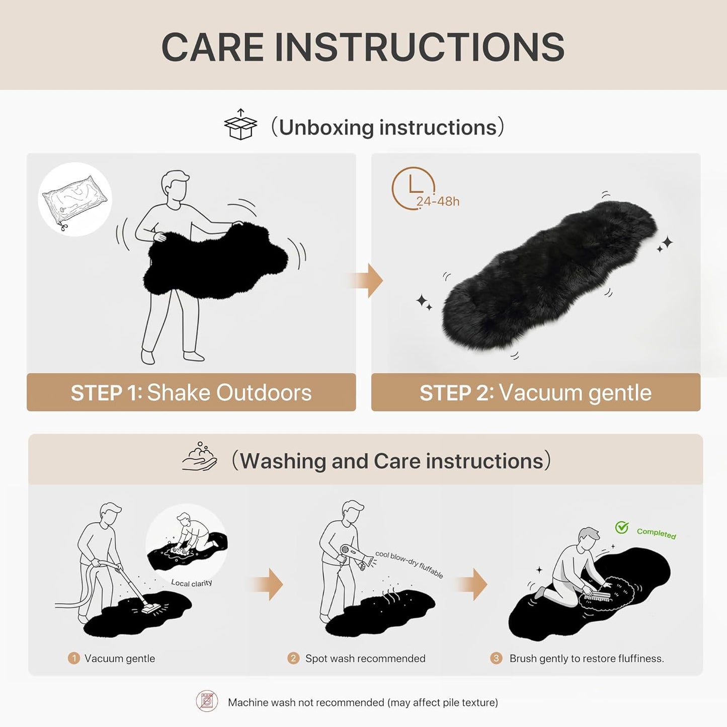 2X3 Fluffy Faux Fur Rug, Ultra Soft Shaggy Sheepskin Rug, High Pile Suede Backed Plush Area Rugs for Bedroom Living Room Indoor Floor Chair Cover Sofa, Pink