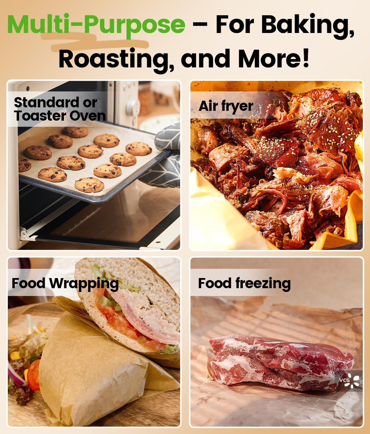 300 PCS Unbleached Parchment Paper Sheets for Baking 12X16 Inches, Non-Stick and Non-Toxic Precut Parchment Sheets for Oven, Cooking, Grilling, Air Fryer and Steaming - Fit for Half Sheet Pans