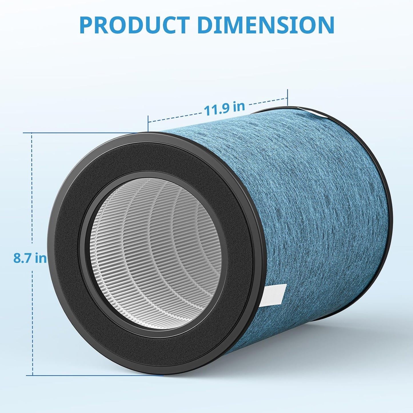 HP302 Replacement Filter for Shark HP302, HP301 Neverchange Air Purifier MAX, and HP200 Series Air Purifier MAX - 3-in-1 Filter, Part # HE3FKPET, Pack of 2