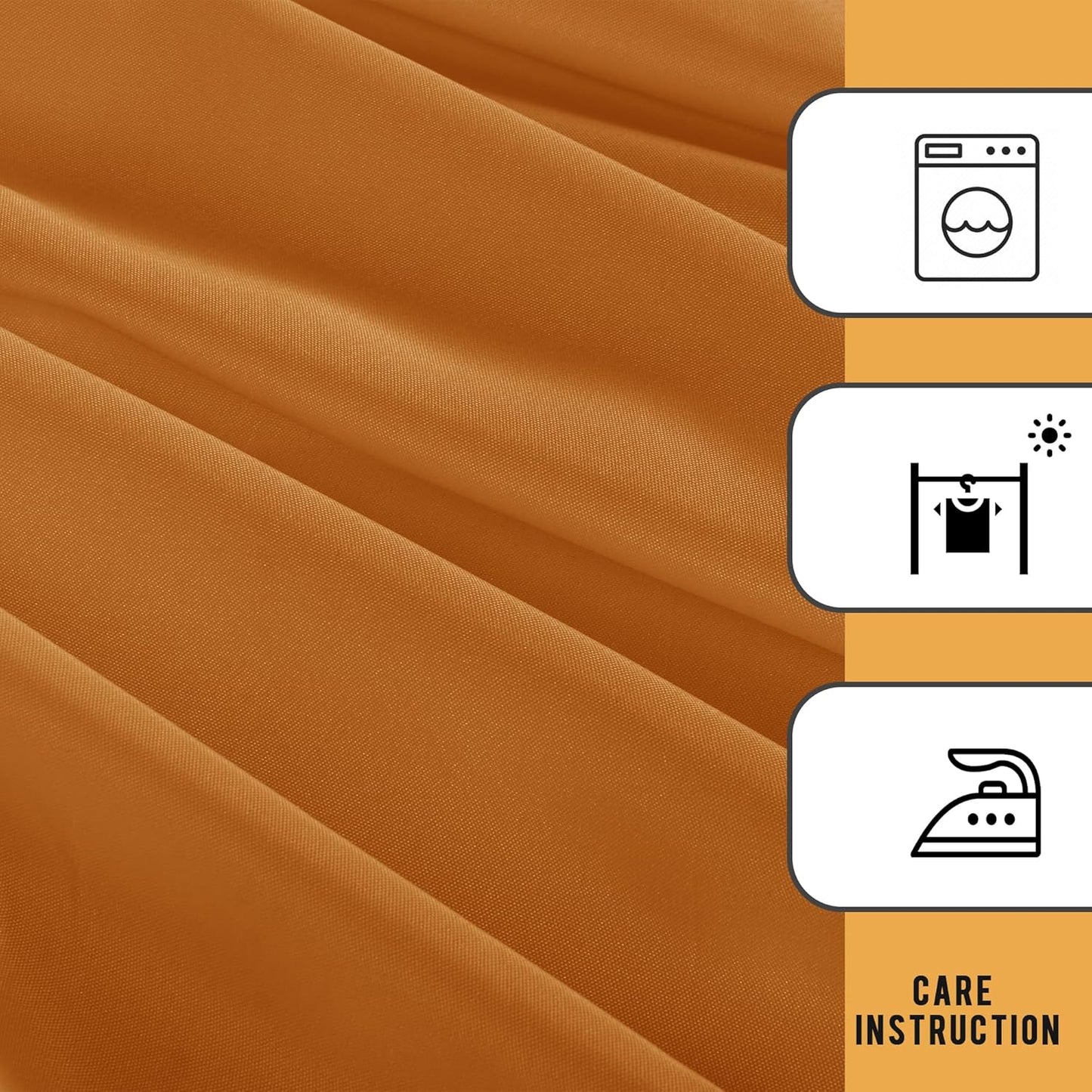 2 Pack Table Clothes for 6 FT Rectangle Tables - Water Resistant Washable Fabric Polyester Rectangle Table Cover Protector for Wedding, Banquet and Trade Shows, 72L X 30W Inches, Bronze