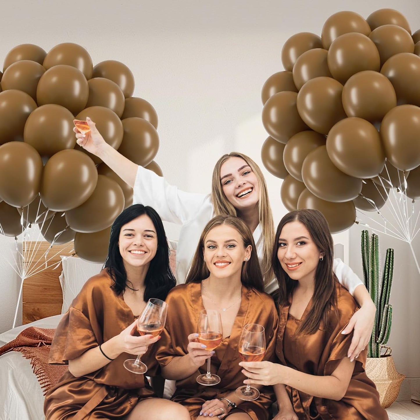 Brown Balloons 12 Inch, Brown Latex Balloons 50Pcs Party Balloons for Birthday Baby Shower Wedding Thanksgiving Anniversary Party Decorations
