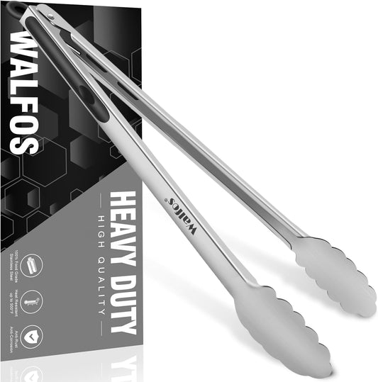 17 Inch Extra Long Grill Tongs, Ultimate Stainless Steel BBQ Tongs for Grilling, Cooking, Bbq/Barbecue, Buffet and Turning Food