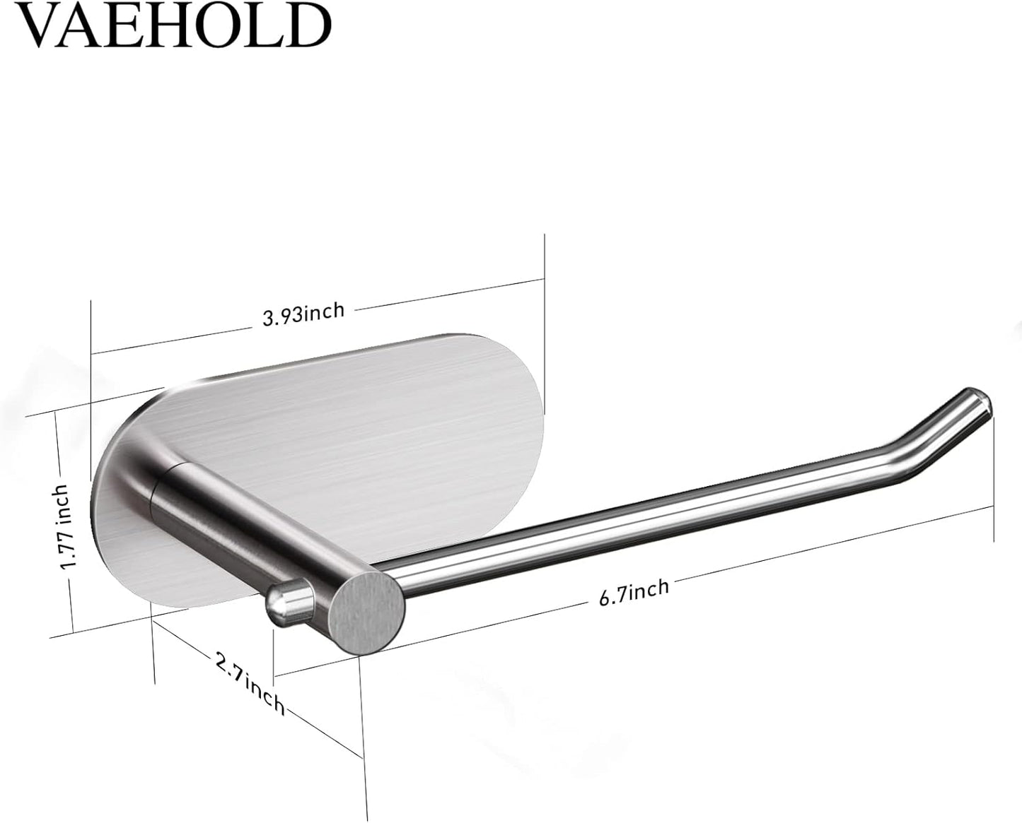 Self Adhesive Hand Towel Holder for Bathroom, Silver Towel Rack Towel Ring Hanger Towel for Kitchen No Drilling - SUS 304 Stainless Steel Brushed