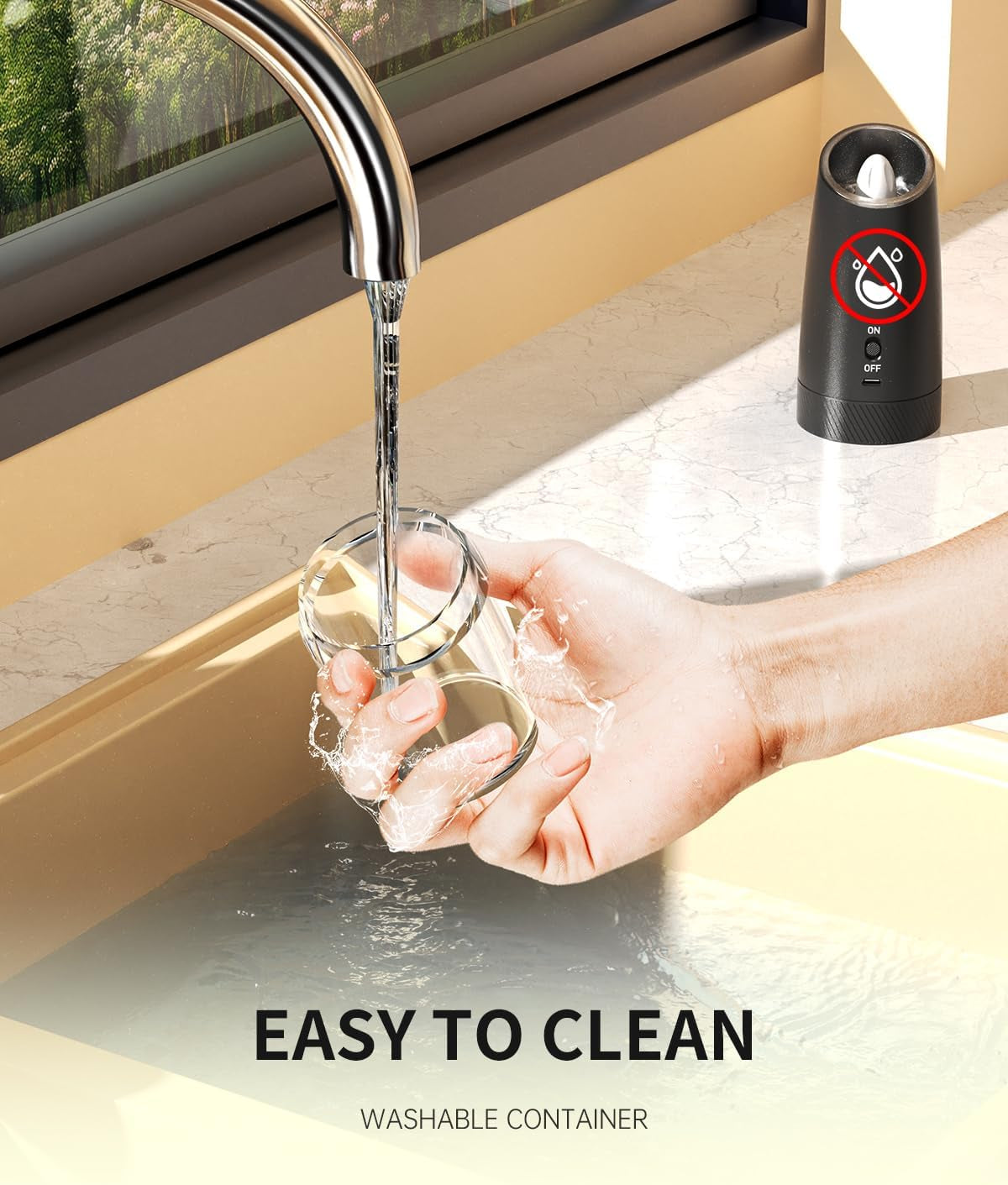 Rechargeable Electric Salt and Pepper Grinder Set Gravity Salt and Pepper Mills Set with LED Light, No Battery Needed, Adjustable Coarseness, Washable 135Ml Container, Black