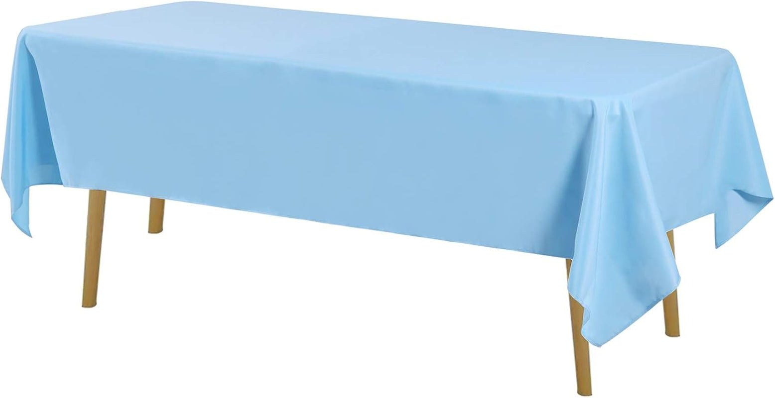 Rectangle Tablecloth 60X102 Inch Washable Polyester Fabric Table Cloth for Wedding Party Dining Banquet Decoration(60X102, Blue Mist)