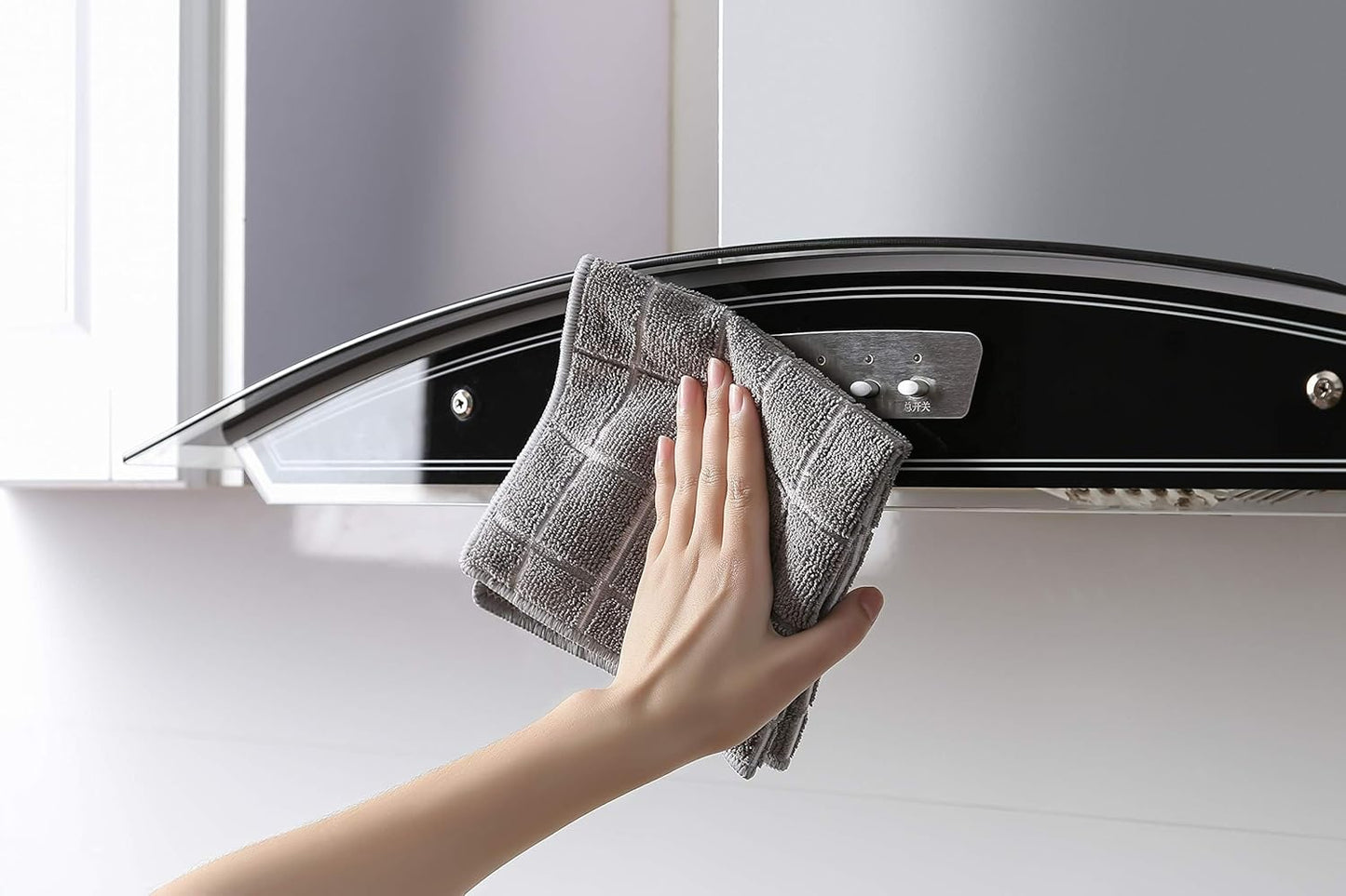 Microfiber Kitchen Rags, Cleaning Cloth for Dishes, All-Purpose - Absorbent and Lint Free Household Dish Rags with Scrub Side, 6 Pack Size 12” X 12”
