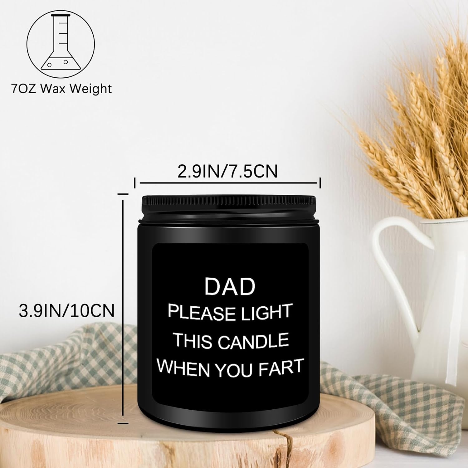 Gifts for Dad, Fathers Day Christmas Birthday Dad Gifts from Daughter Son - Sandalwood Scented Candle (7OZ)