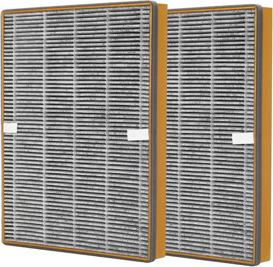 TT-AP002 Replacement Filter Set for Taotronics TT-AP002 and VAVA VA-EE008 Air Purifiers - 3-in-1 HEPA and Activated Carbon Filters, 2-Pack