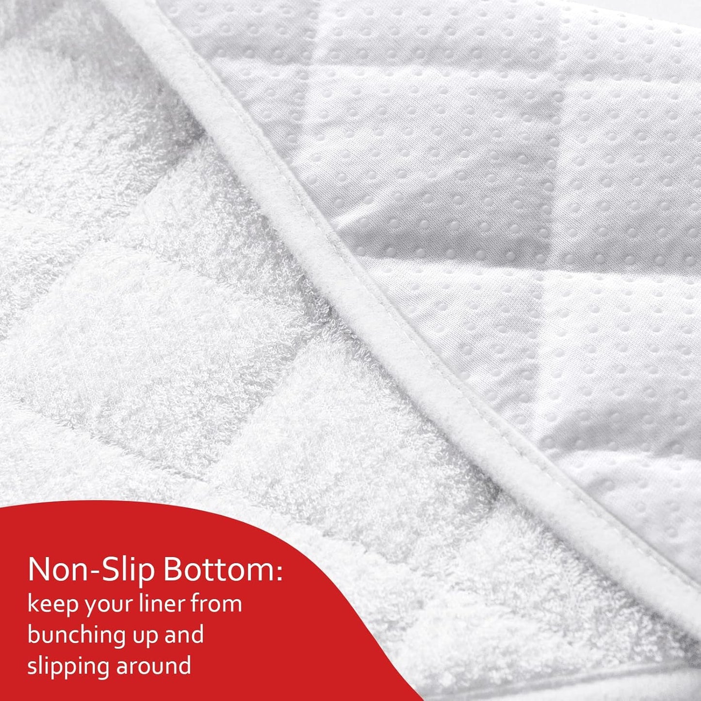 Quilted Thicker Changing Pad Liner 3 Pack Waterproof, Fit for Changing Table Liners Are Warm on a Baby'S Back Non-Slip Design Reusable Pads Machine Washable, White