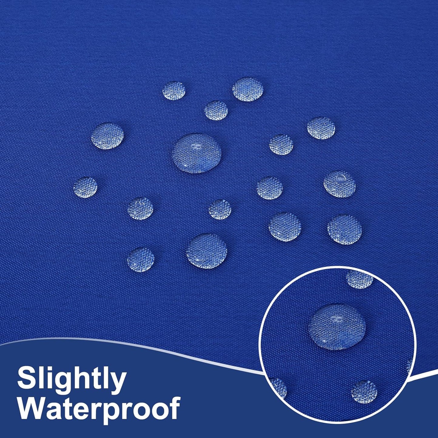 2 Packs Rectangle Fitted Tablecloth, 6 Foot Washable Fabric Table Cloth, Waterproof Polyester Table Cover for Party, Trade Show, Outdoor and Indoor (Blue, 30" X 72")