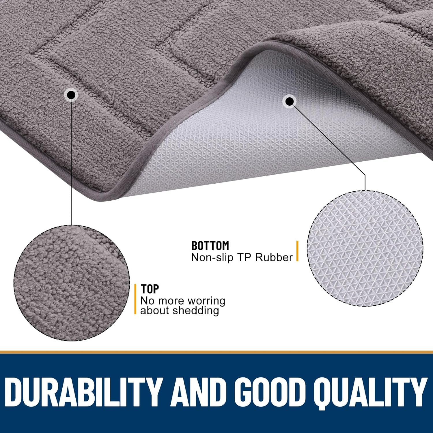 Dog Door Mat 2 Piece Set, Frame Design Dog Door Mat (Grey 30X20) and Frame Design Dog Door Mat (Black 30X20)