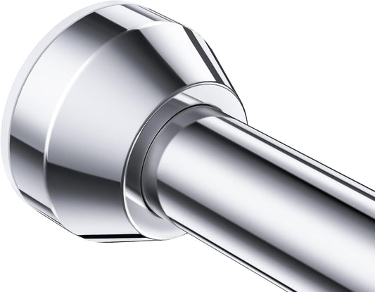 Shower Curtain Rod, 27-76 Inch Adjustable Tension Spring, Shower Curtain Rod Tension, Anti-Slip, Rust-Proof, No Drilling, for Bathroom, Silver