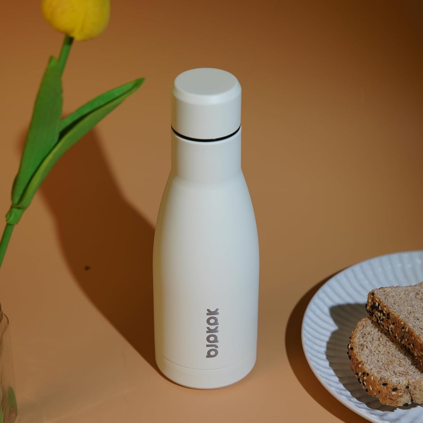 12Oz Water Bottles Stainless Steel Double Wall Vacuum Insulated Small Water Bottles for Travel,Olive Green