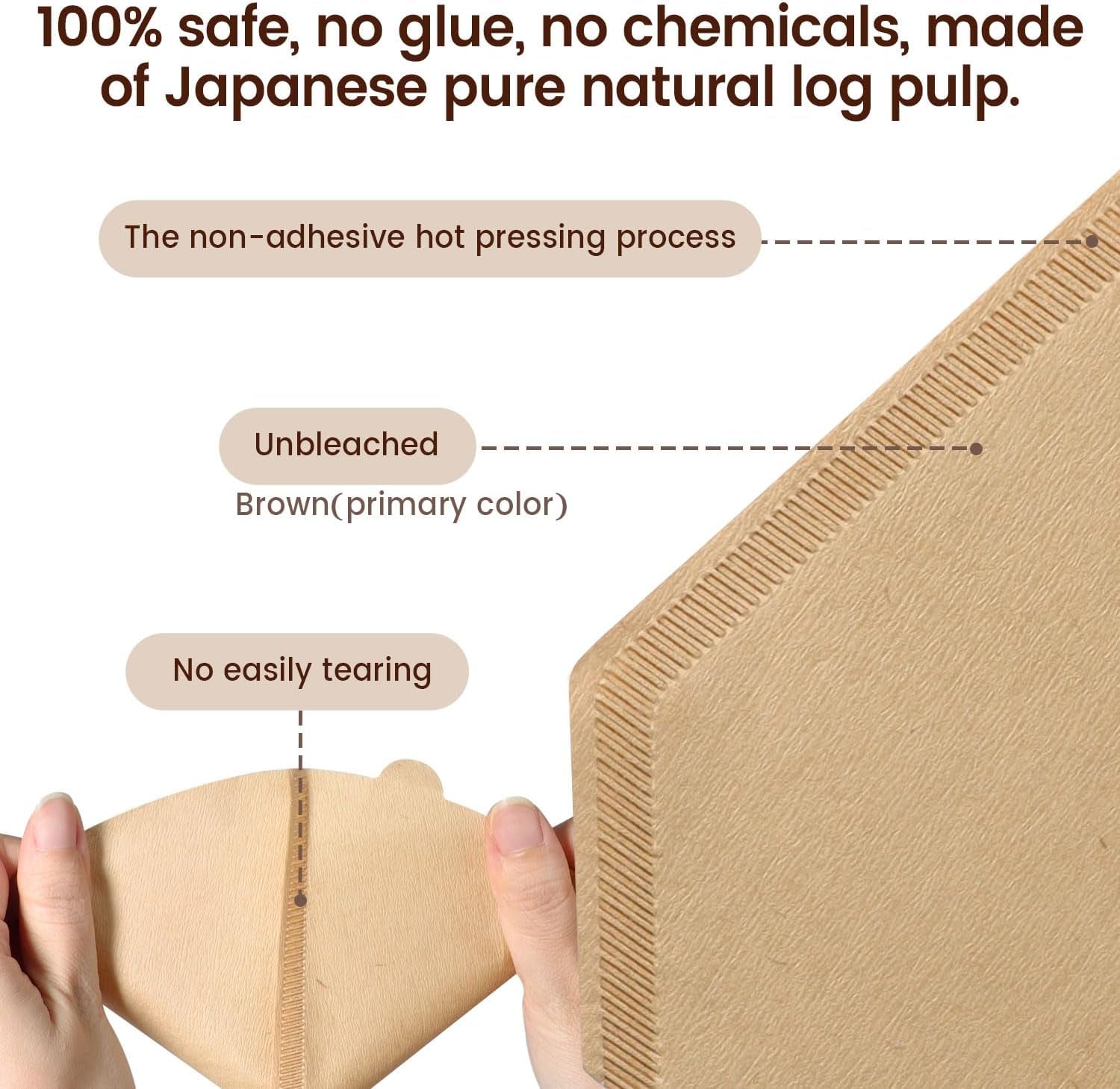 160 Count Cone Coffee Filters #4, Unbleached 04 Coffee Filters 8-12 Cup, Disposable Natural Paper Filters, No.4 Cone Filters for Ninja, Pour over and Drip Coffee Maker