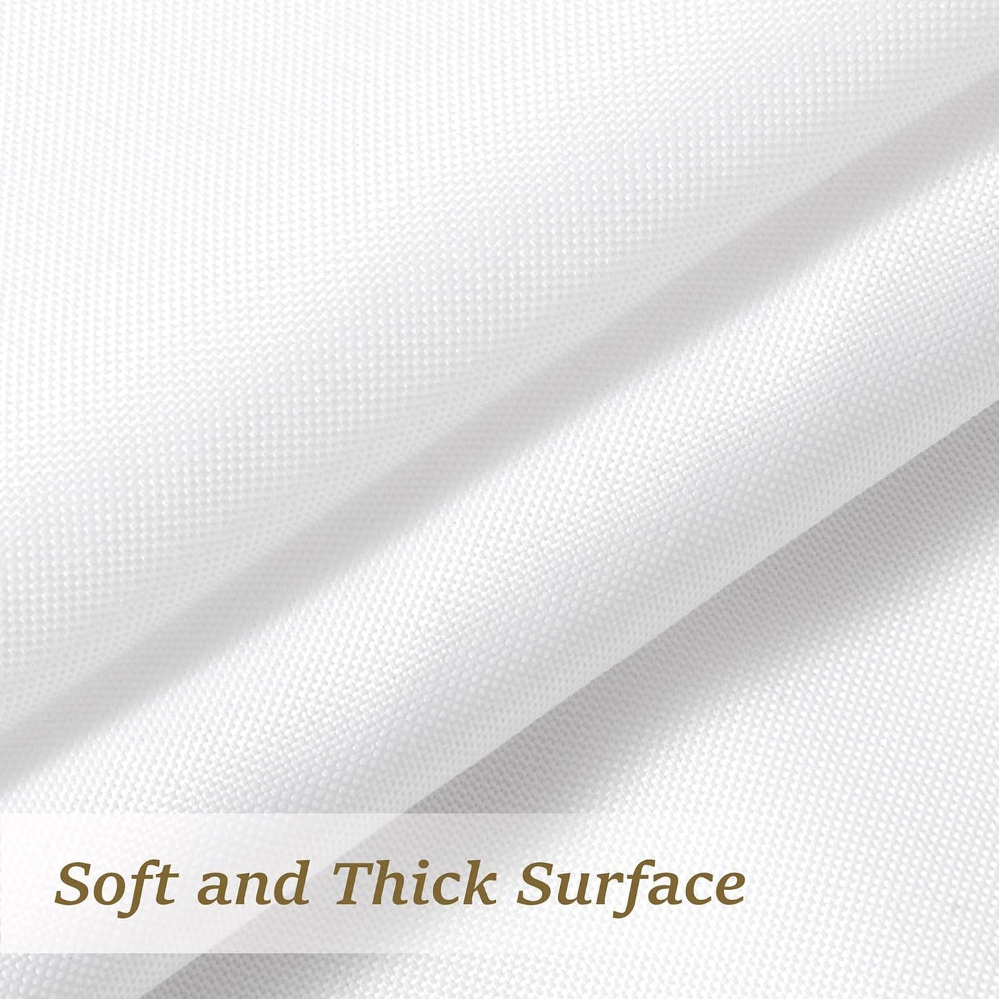 Water Repellent Fabric Shower Curtain or Liner with 9 Mesh Pockets - White, 71X72 Inches