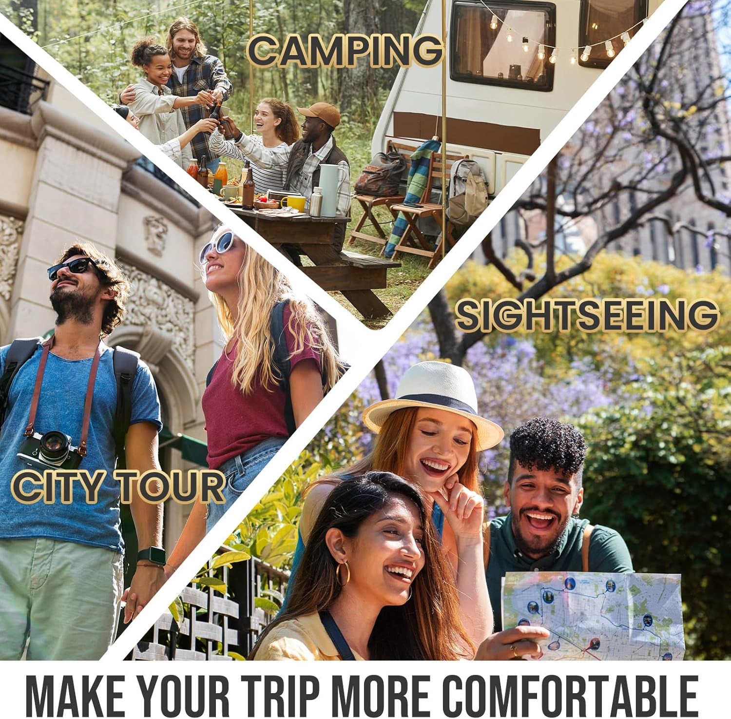 Vacuum Storage Bags for Travel, Medium Cube (25X19X11 Inch), 4 Pack Vacuum Seal Bags for Clothing, Compression Packing for Clothes, Blankets, Baby Clothes, No Pump Needed, Travel Accessories