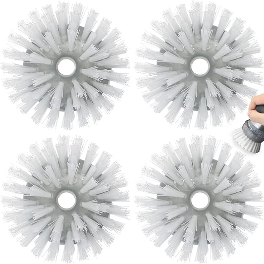 Palm Brush Refills for OXO Steel Soap Dispensing Dish Brush - 4 Pack Cleaning Replacement Brush Head for OXO Palm Brush(Grey)