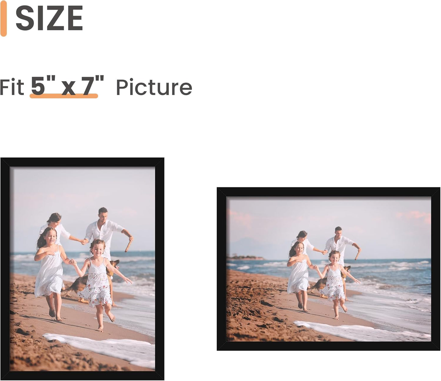 3 Pack 5X7 Picture Frame Bundle with 5X7 Brwon Frames