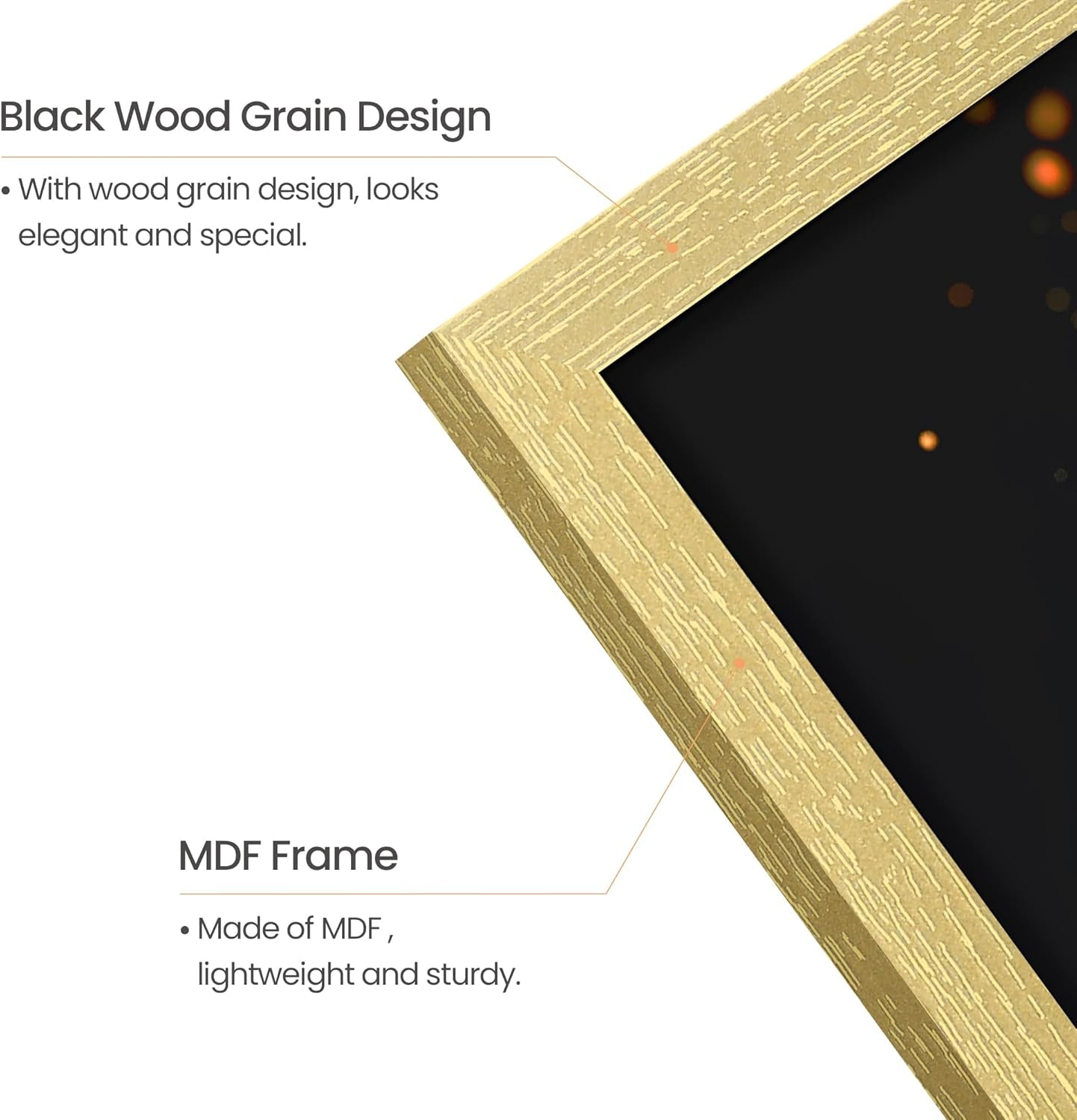 12X16 Picture Frame, Wall Gallery Photo Frames with Engineered Wood, Gold 1 Pack