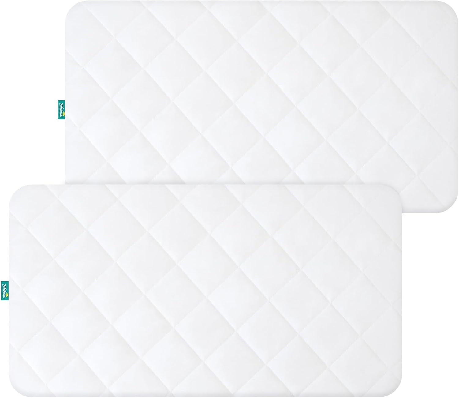 Waterproof Crib Mattress Protector 2 Pack Fitted Crib Sheets Cover Toddler Bed Mattress Pad Protector for Boys Girls, Skin-Friendly & 100% Absorbent Machine Wash