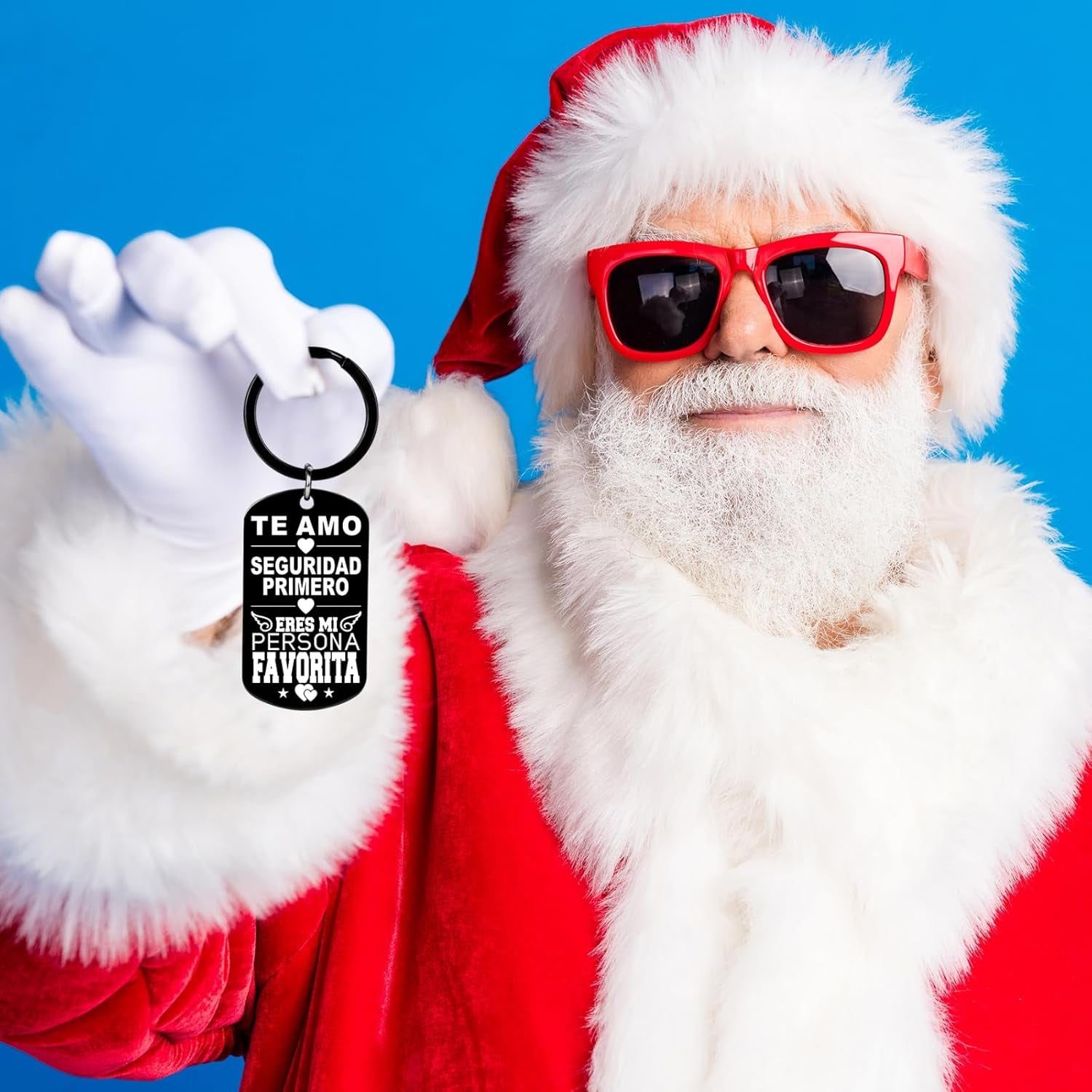 Gifts for Boyfriend Girlfriend Husband Wife Him Her - Spanish FAORITE PERSON Keychain Christmas Xmas Secrect Santa White Elephant Gifts Stocking Stuffers for Dad Mom Brother Sister Bestfriend