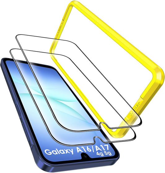2 Pack Screen Protector for Samsung Galaxy A16 5G/Galaxy A17 5G, Tempered Glass Film, Alignment Frame, Easy Installation, Anti-Scratch Case Friendly Clear HD Film, 6.7-Inch