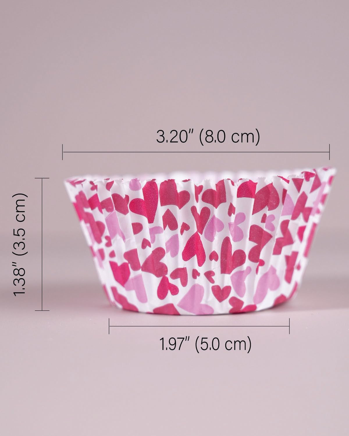 Valentine Cupcake Liners for Baking, 200 Pcs Standard Size Pink Cupcake Liners, Food Grade Paper, Greaseproof Parchment Muffin Liners, Valentines Day Baking Supplies