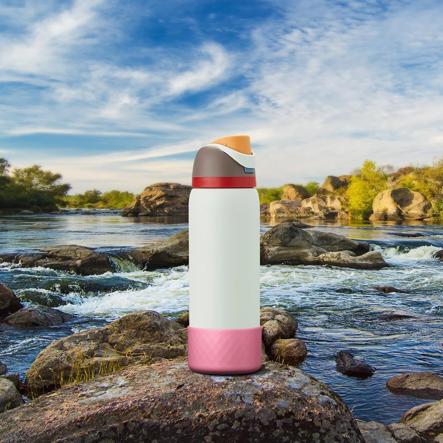 Silicone Boot for Owala Water Bottle 24 Oz 32 Oz 40 Oz, Anti-Slip Protective Sleeve for Freesip/Twist/Flip Stainless Steel Water Bottles Accessories